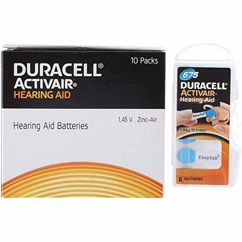 Duracell Activair Hearing Aid Batteries Size 675 - 60 Batteries