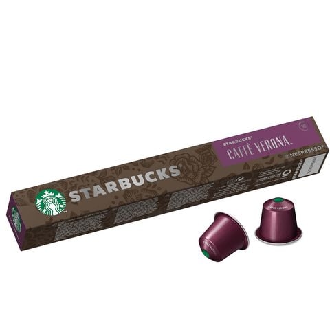 Starbucks Caffe Verona By Nespresso Dark Roast Coffee 10 Capsules 55g