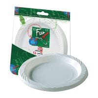 Fun Everyday Disposable Plate 22cm White 25 PCS