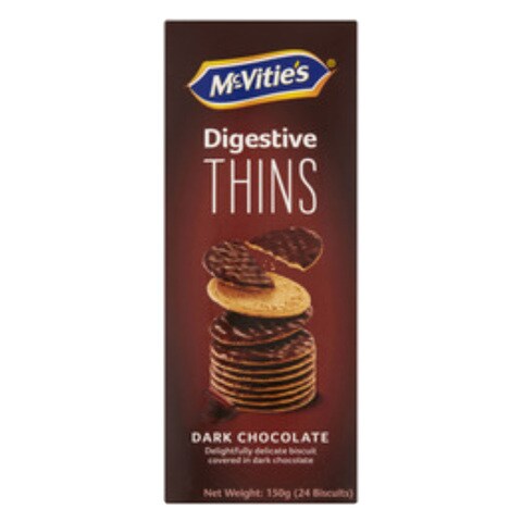 McVitie&#39;s Digestive Thins Dark Chocolate Biscuits 150g