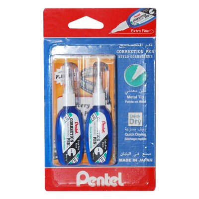 Pental Fine Point Correction Pen White 12ml