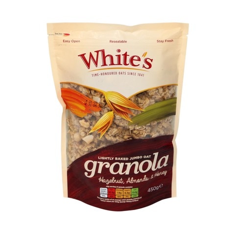 White Granola Hazelnuts, Almond &amp; Honey 450g