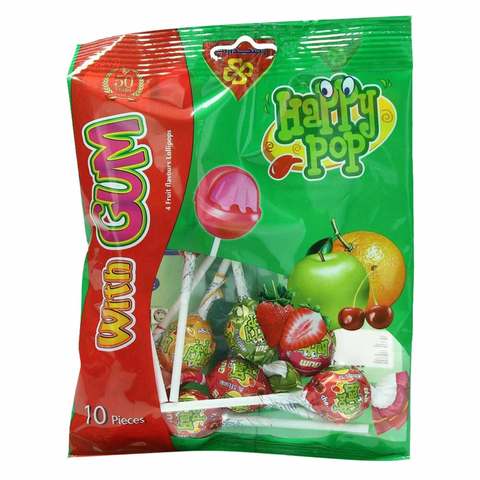 Al Seedawi Happy Pop With Gum Lollipops 110g