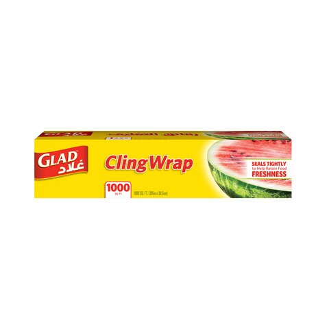 Glad Cling N Seal Plastic Food Wrap, 300 Square Foot Roll - 4 Pack (Package  May Vary)