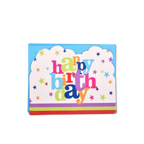 Fun It&#39;s Cool Happy Birthday Invitation Cards Multicolour 14.5x11.5cm Pack of 6