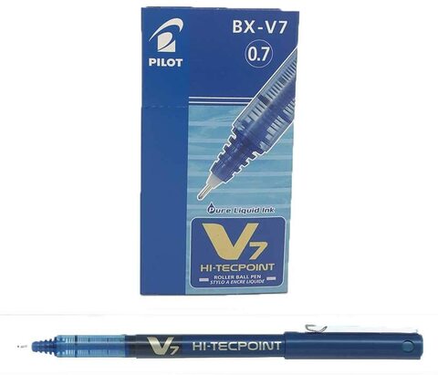 Buy Generic Pilot V7 Hi Tecpoint Pen Blue Pack Of 12 Online - Shop  Stationery & School Supplies on Carrefour UAE