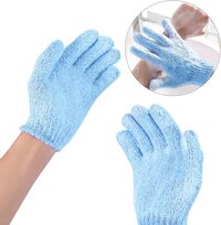 Exfoliating Gloves Body Scrub Bath Gloves for Body clean, Skin Shower Scrubber(blue)