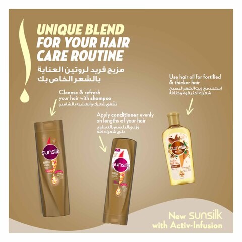 Sunsilk Conditioner, To Nourish Dry Hair &amp; Prevent Hair Fall, With Vitamin B3, Soya Protein &amp; Castor Oil, 350ml