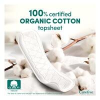 Carefree Organic Cotton Long Unscented 24 Pantyliners White