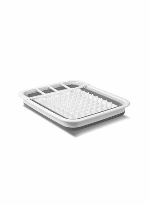 Madesmart - Multi Function Drying Dish Rack White/Grey 14.63X12.63X2.75Inch