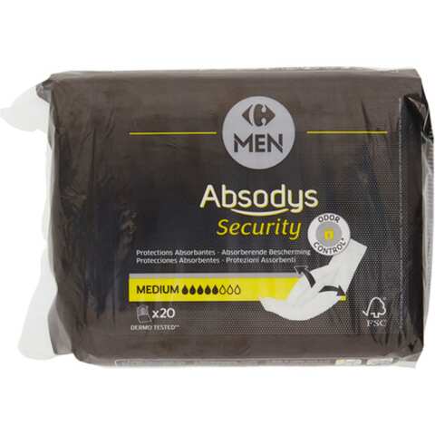 Carrefour Absodys Protection Security Incontinence Pads White 20 Diapers