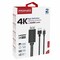 Promate MediaLink-LT  4K High Definition Lightning Connector to HDMI Audio Video Cable 1.8M Black