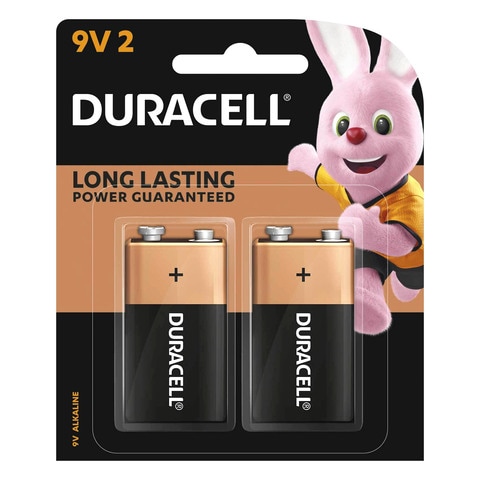 Duracell 9V Alkaline Battery Black 2 Battery