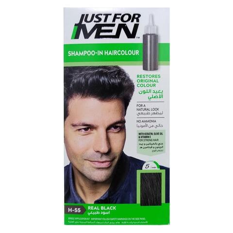 Just For Men Shampoo Hair Colour Real Black 66ml
