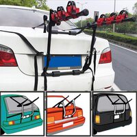 Loms Bicycle Car Trunk Rack Bike Carrier For 3 Bicycles，Double Foldable Rack For Most Sedans/Hatchbacks/Minivans And Suv&#39;S，&nbsp;Rear Mount Carrier Car Rack Bike Cycle