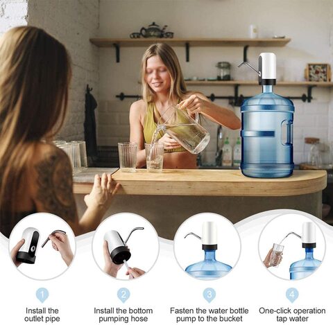 Water Bottle Dispenser Portable Electric Water Bottle Pump for