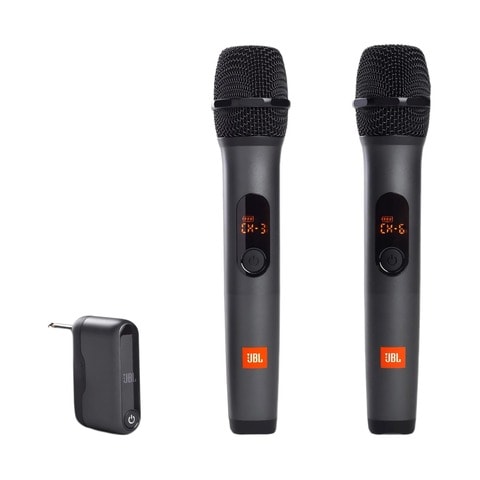 JBL Wireless Microphone 6.35mm Dongle Receiver 2 Count Black