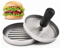 Best Burger Press &mdash; Aluminum Hamburger Patty Maker for Stuffed Burgers&mdash;Quality BBQ Grilling Accessories (Single)