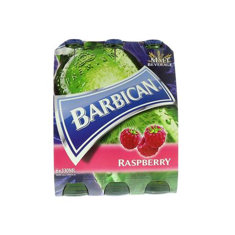 Barbican Malt Beverage Raspberry Flavor Glass 330 Ml 6 Pieces