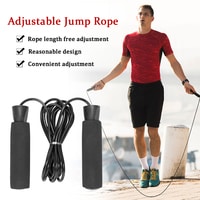 Generic-Adjustable Jump Rope Fitness Skipping Rope Soft Foam Handles Tangle-free for Exercise Workouts Speed Endurance Training