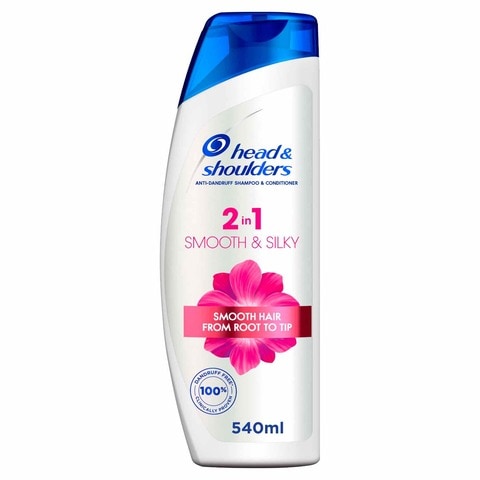 Head &amp; Shoulders 2in1 Smooth &amp; Silky Anti-Dandruff Shampoo &amp; Conditioner for Dry and Frizzy Hair 540ml