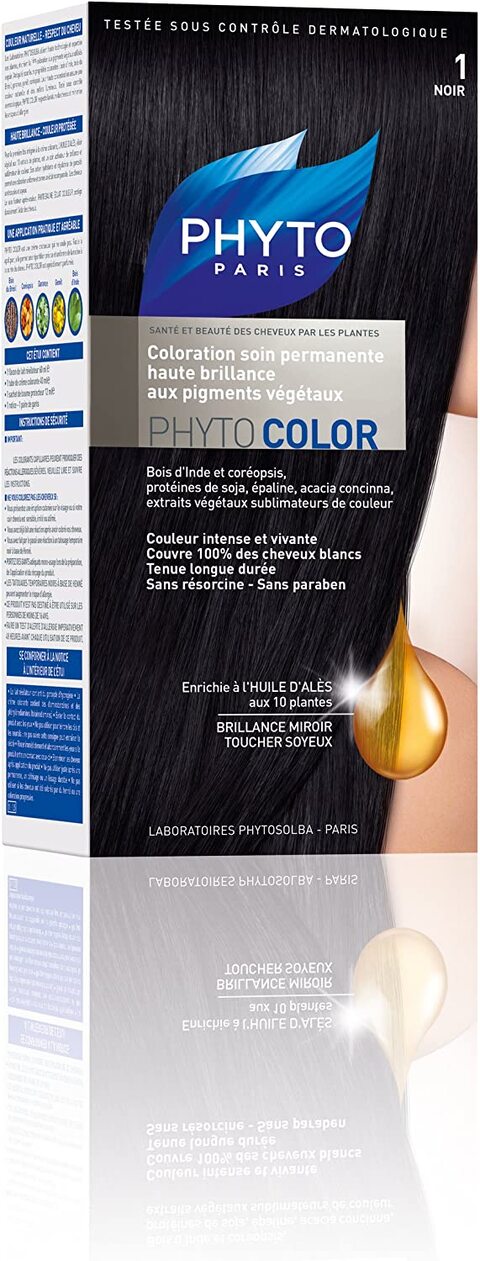 Phyto 1 Black Hair Color Cream - 181 Gm