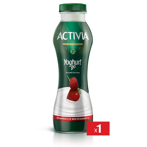Buy Activia Drinkable Strawberry Yogurt 280ml in Saudi Arabia