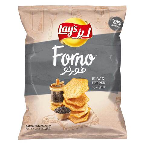 Lay&#39;s Forno Black Pepper, Baked Potato Chips, 40g