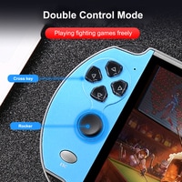 Generic-Blue&amp;red X12 Plus 7 inch Video Game Console Built in 1000 Games 16GB Handheld Double Joystick Game Controller Spupport AV Output TF Card Music E-book