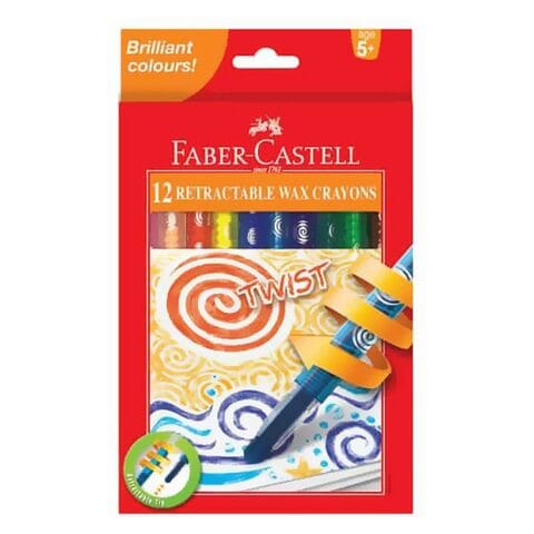 Faber-Castell Twist Retractable Wax Crayons Set Multicolour 12 PCS