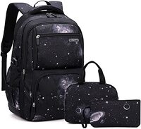 Kids Rolling Backpacks Large Capacity Children School Bag Wheeled Boys Girls Luggage Bag Fashion Printed Trolley Bags for Elementary and Middle School (No Wheels - 9343#Black)