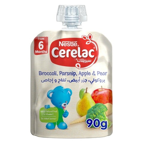 Nestle Cerelac Broccoli, Parsnip, Apple And Pear Puree 90g