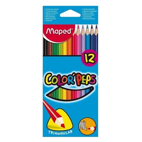Maped ColorPeps Triangular Colored Pencils 2.9 mm Assorted Colors