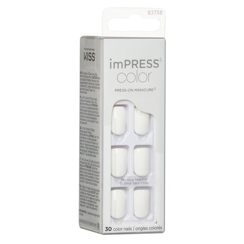 Kiss Impress Colour Press-On Manicure False Nails KIMC019C Frosting