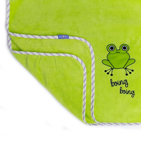 Milk&amp;Moo Cacha Frog Baby Blanket, 100% Oeko-Text Certified Receiving Blanket For Babies, Ultra Soft Infant Blanket For Sleeping and Travelling, Colorful and Plush Animal For Baby Girls and Baby Boys