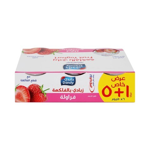 Dandy Strawberry Fruit Yoghurt 110gx6