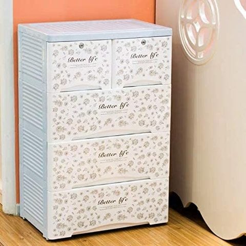 Chest of store drawers with cupboard