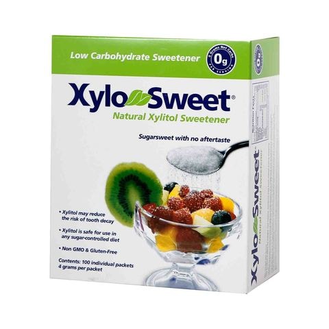 زيلو سويت إكسيليتول سكر حلو للتحلية من غير مذاق 100غرام 4 حبات