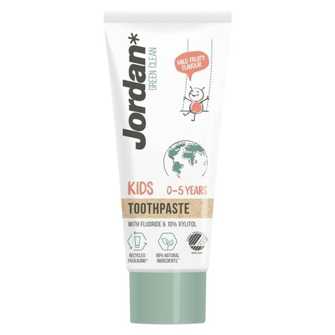 Jordan Green Clean Kids Toothpaste 0-5Y White 50ml