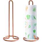 اشتري Doreen 2PCS Rose gold Paper Towel Roll Stand for Kitchen Stainless Steel Holder for Modern Home Deacute;cor (Rose gold GC2179A) في الامارات