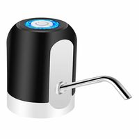 Rechargable Water Pump Dispenser Wireless Auto Electric Bottled Drinking Water Pump - Black