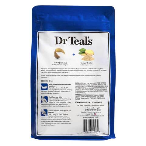 Dr Teal&#39;S Soak Sol Ging&amp; clay1.36 kg
