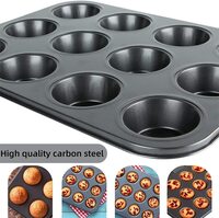 Non-Stick Bakeware 6 Cupcake mold - Grey (1 Pcs)