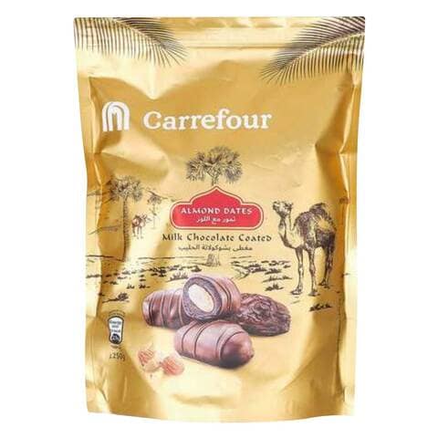 Carrefour Almond Dates With Milk Chocolate Coated 250g Pack Of 2