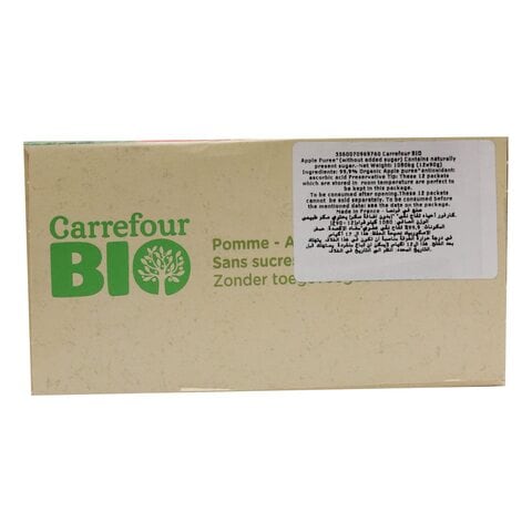 Carrefour Bio Organic Apple Compote 90g Pack of 12