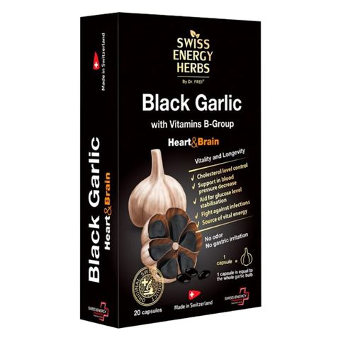 Swiss Energy Black Garlic Supplement 20 Capsules