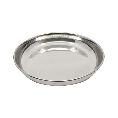 Falcon Stainless Steel Beeded Rice Plate Silver 26cm