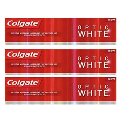 Colgate Optic White Toothpaste 75ml x 2+1 Free