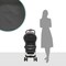 Moon Bezik One Hand Fold Travel Stroller/Pram Suitable For Newborn/Infant/Baby/Kids With Dual Tray, Leg Rest, Multi-Postion Reclining Seat Suitable For 0 Months+ (Upto 24 Kg), Black + Grey Dots