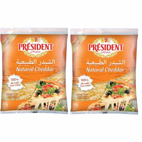 President Natural Cheddar Cheese 200g Pack of 2
